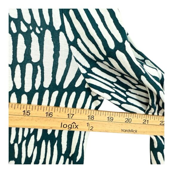 Chico's Marker Everyday Tee Women's Size 1 Medium 3/4 Sleeve Peacock Teal Pima - Picture 6 of 11